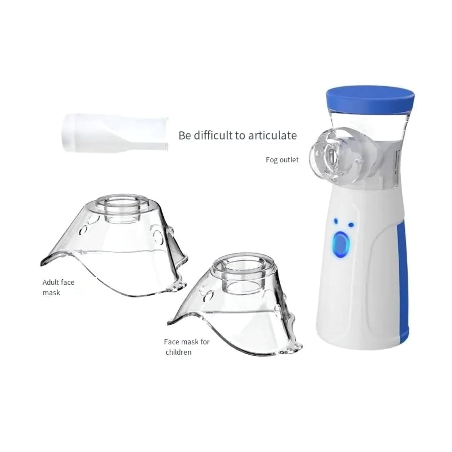 Portable Mesh Nebulizer - Rechargable Inhalation Device For adults & Kids
