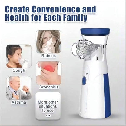 Portable Mesh Nebulizer - Rechargable Inhalation Device For adults & Kids