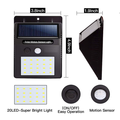 Security Light- 20 LED Bright Outdoor Security Lights with Motion Sensor